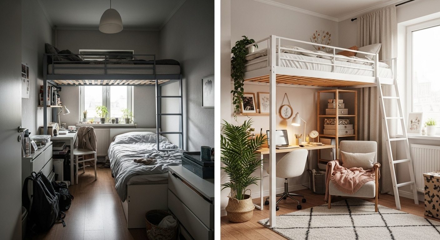 【30選】狭い部屋が劇的に変わる！賢く空間を活かすおしゃれロフトベッド活用術