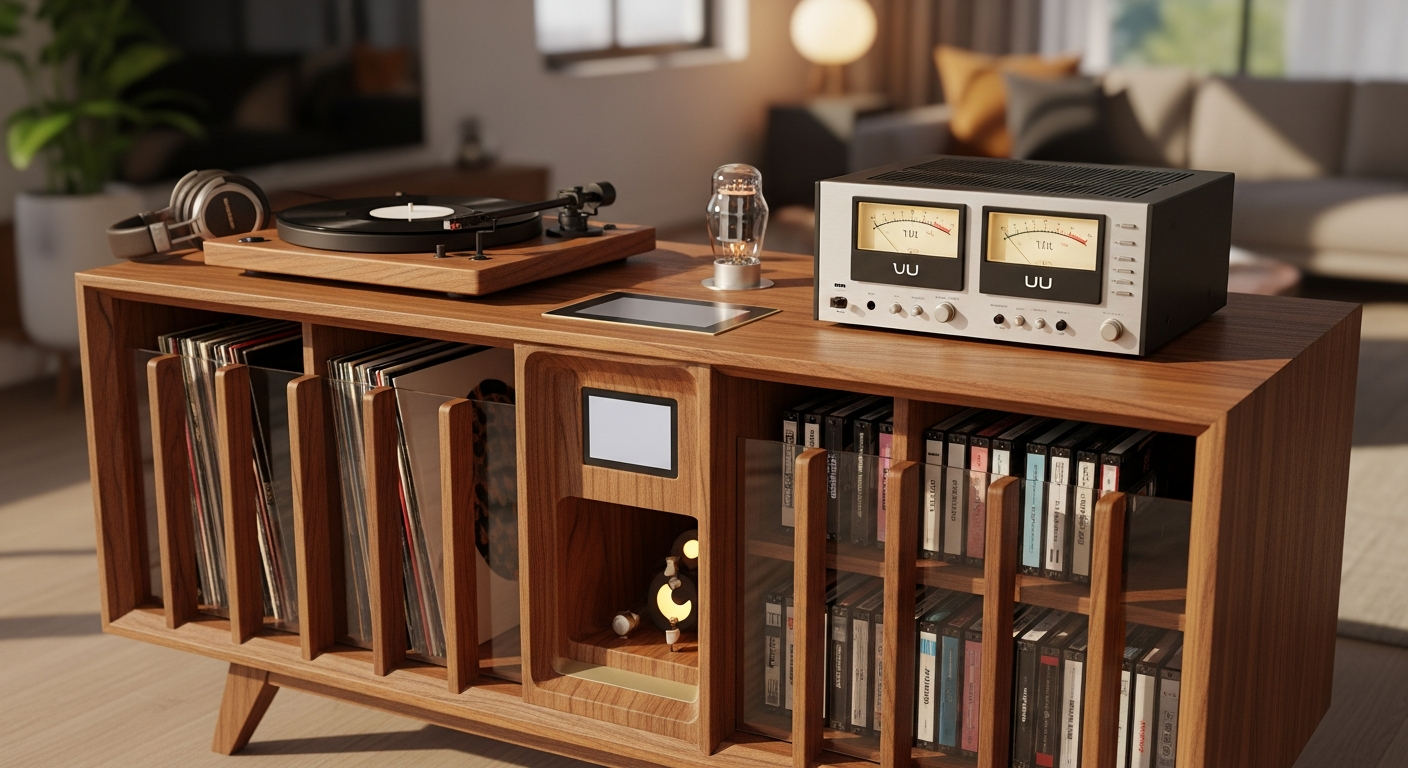 なぜ今、デジタル全盛期に「レコードとカセット専用」の木製キャビネットが求められるのか？