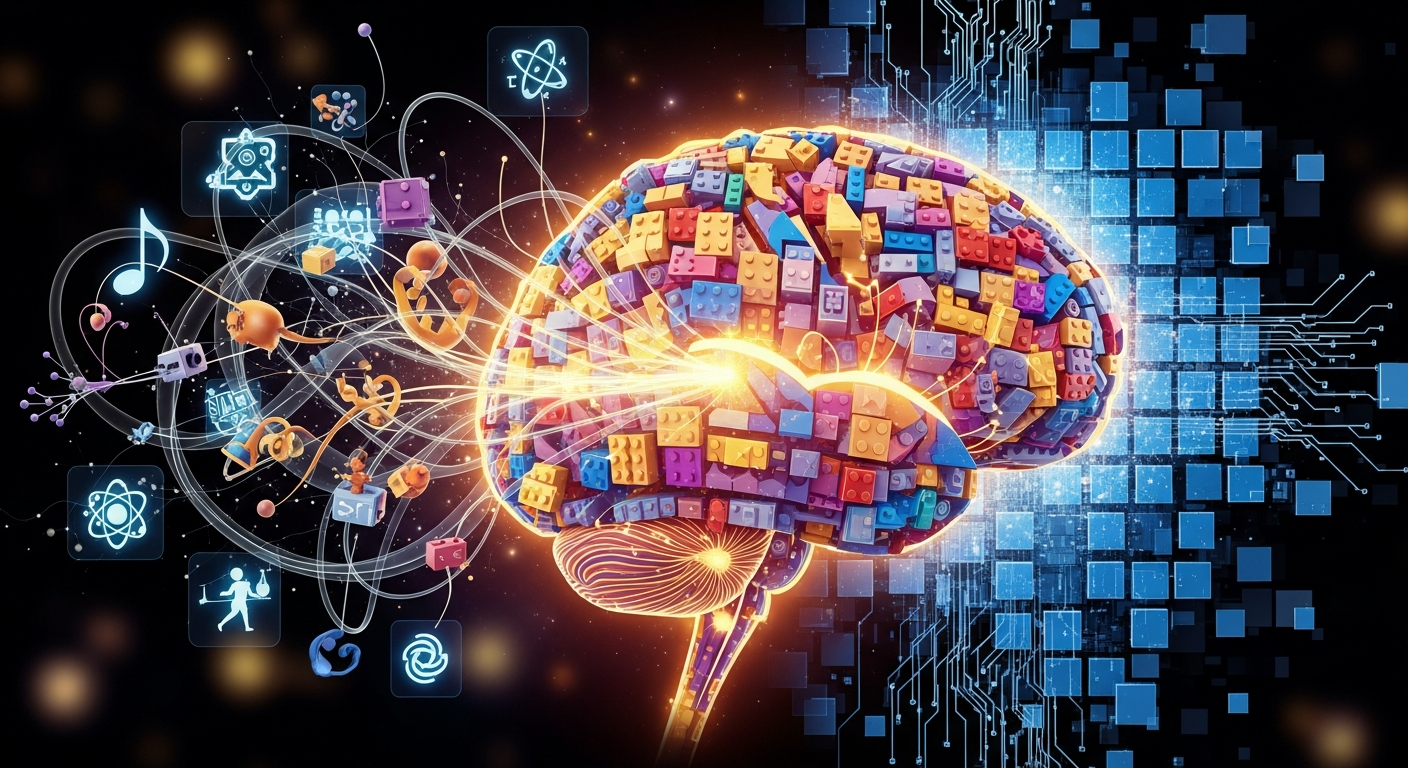 脳の「認知的レゴブロック」:AIの限界を超え、人間の驚異的な学習能力の秘密を解明