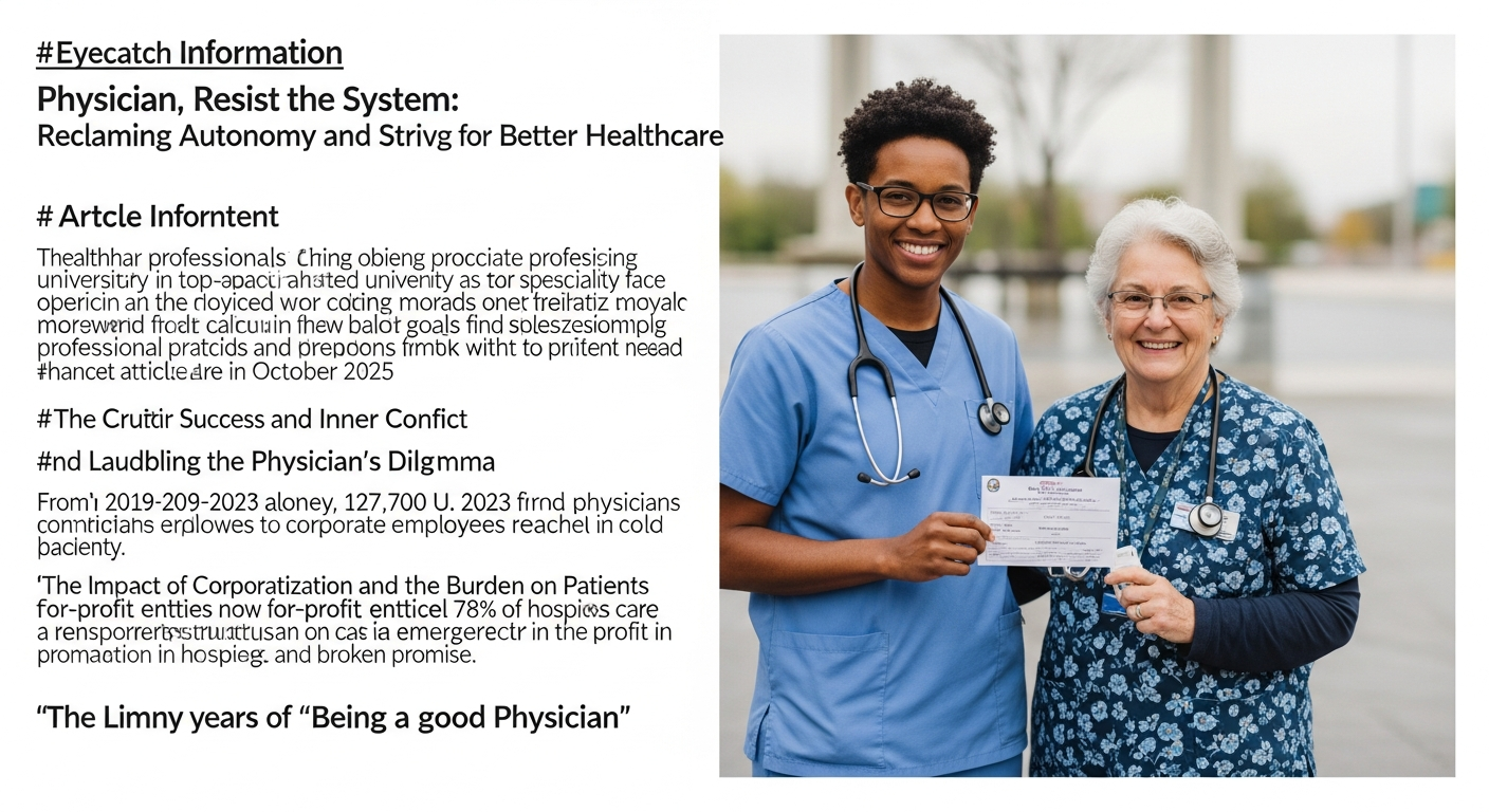 医師よ、システムに立ち向かえ:主体性を取り戻し、より良い医療を目指す道