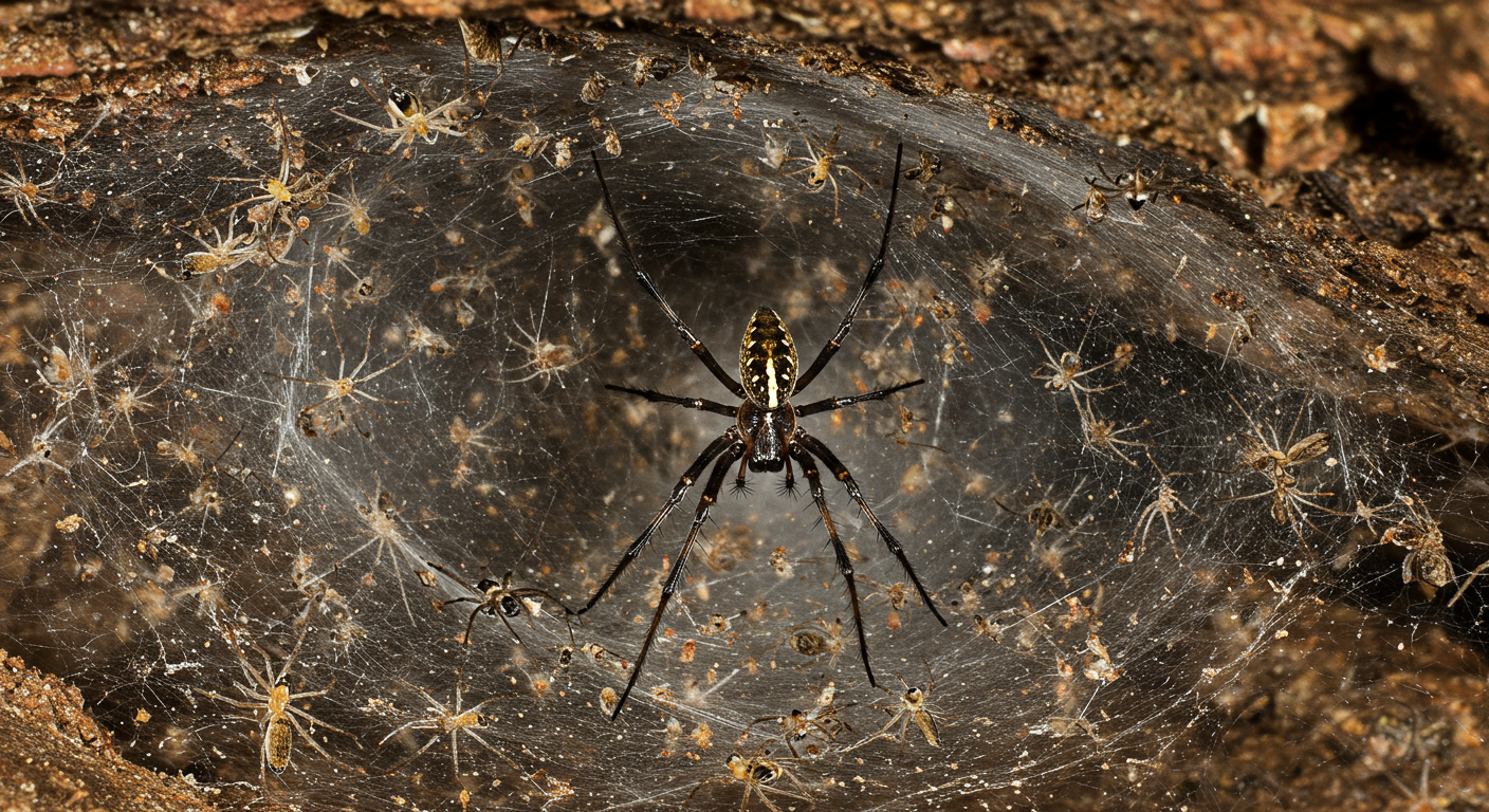 硫黄洞窟に潜む10万匹のクモ:巨大な地下都市と驚異の社会性進化
