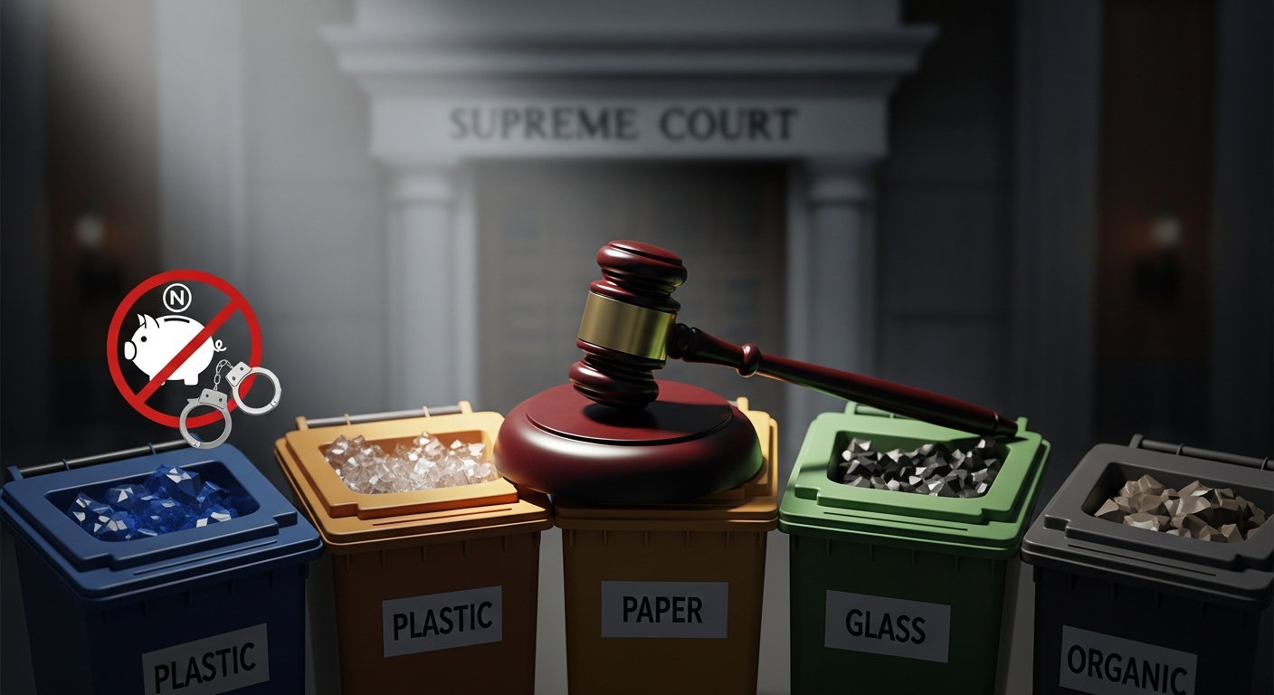 最高裁、全国一律のゴミ分別徹底を指示！違反者には罰金・刑事罰も？