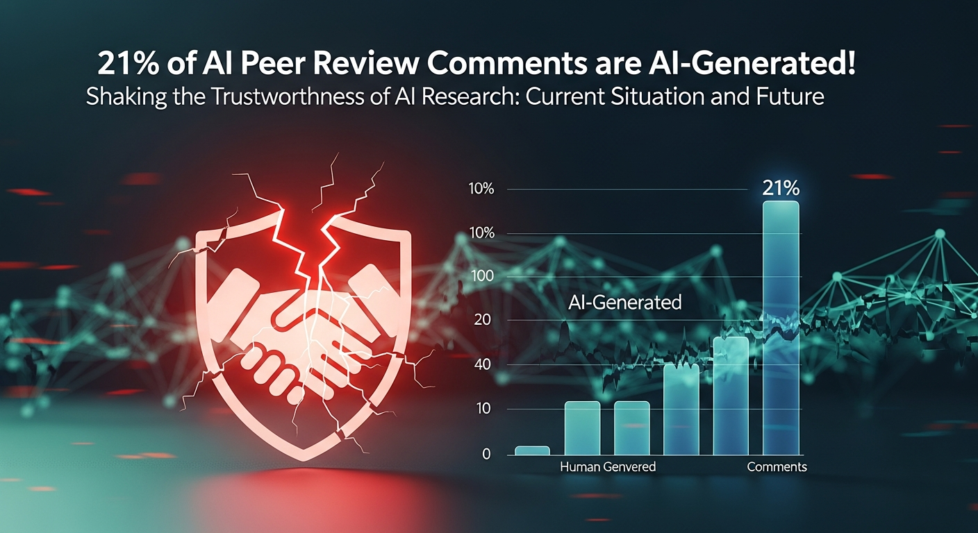 AI査読コメントの21%がAI生成！AI研究の信頼性を揺るがす現状と未来