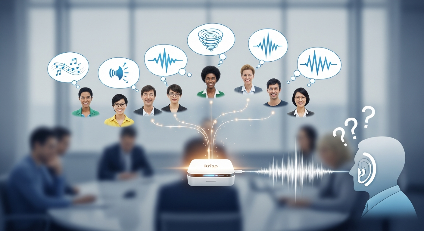 なぜKrispの「聴き手側アクセント変換」は、グローバルチームの生産性を劇的に変えるのか？