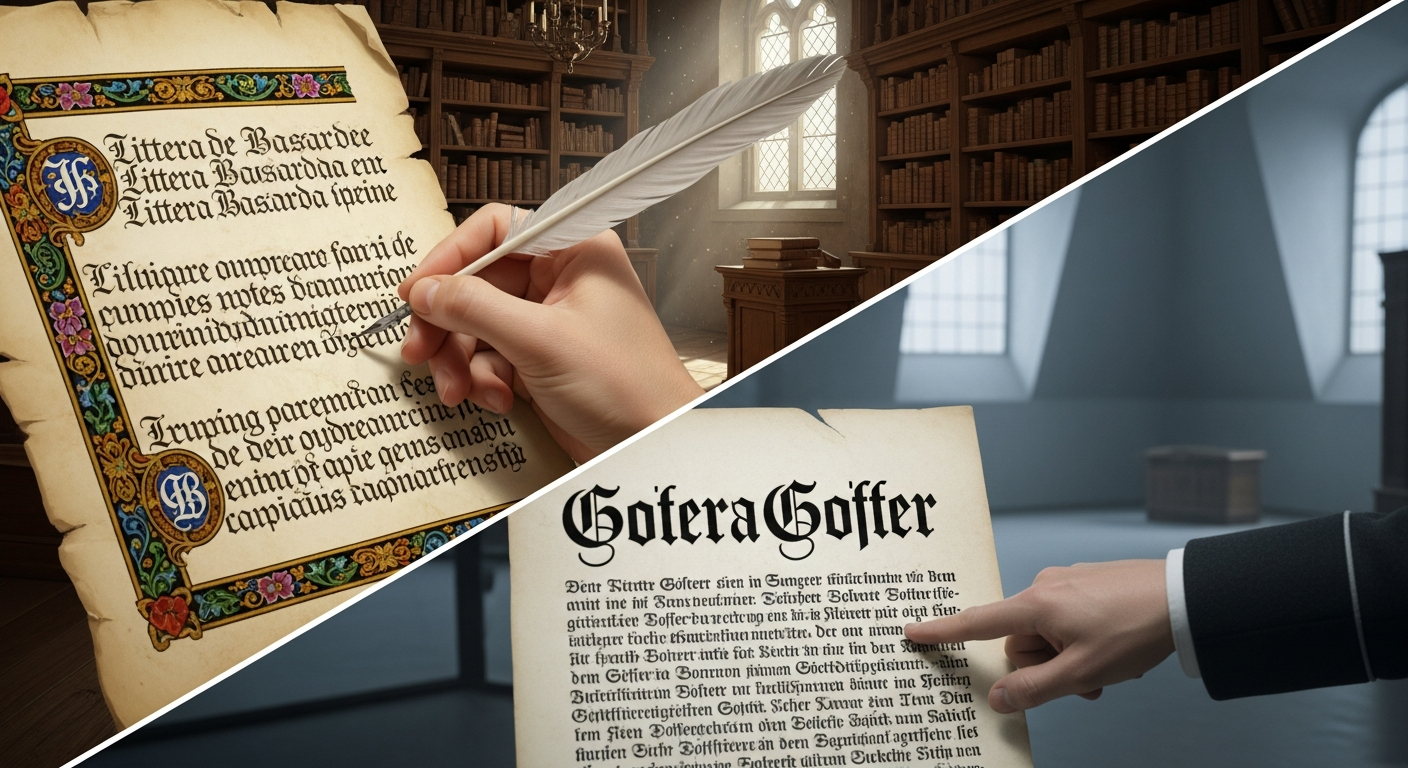 中世フランスの筆記体から「ゴシック体」へ：ナチスが禁じた書体の意外な歴史