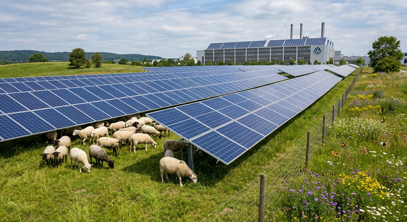 なぜフォルクスワーゲンは太陽光発電所で「羊」を飼い始めたのか?脱炭素と生物多様性が生む意外なシナジー