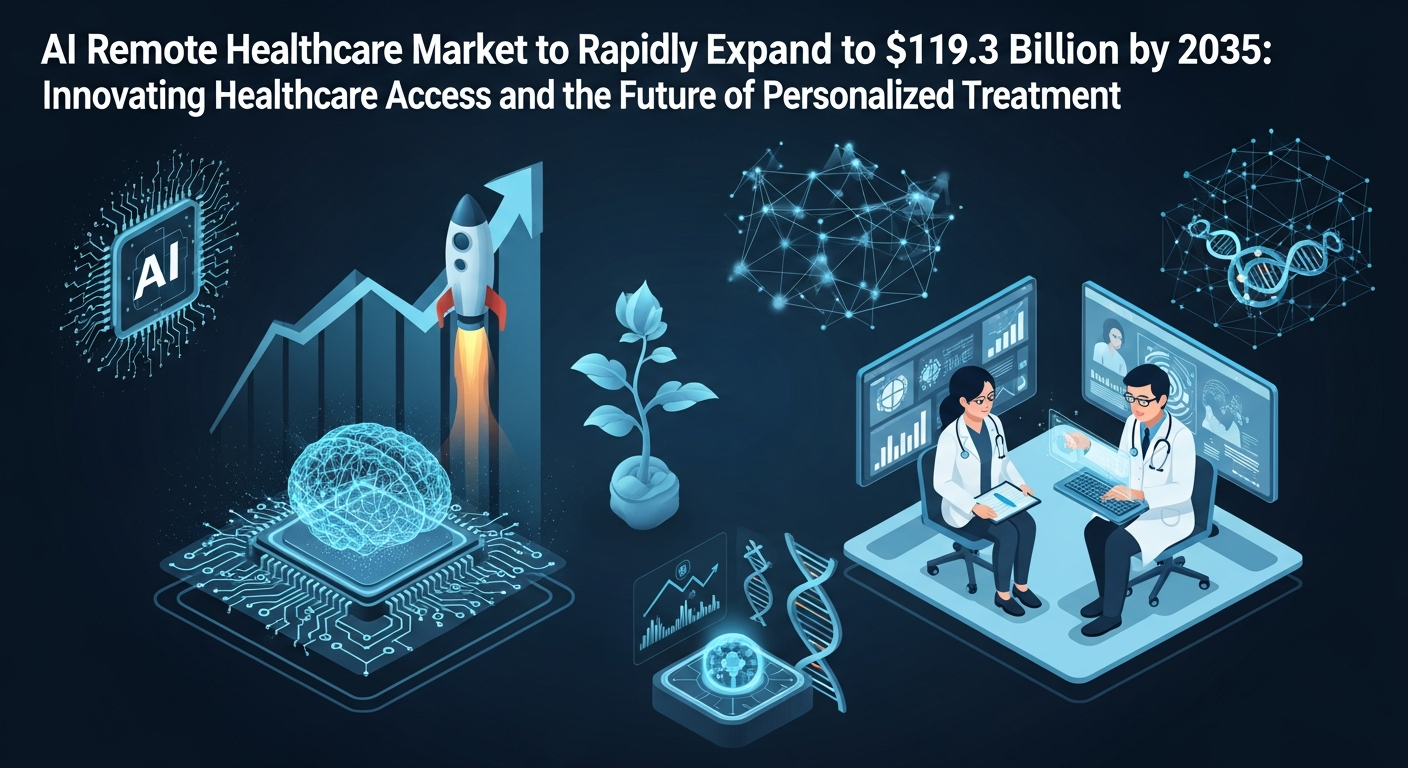 AI遠隔医療市場、2035年までに1193億ドルへ急拡大:医療アクセスの革新と個別化治療の未来