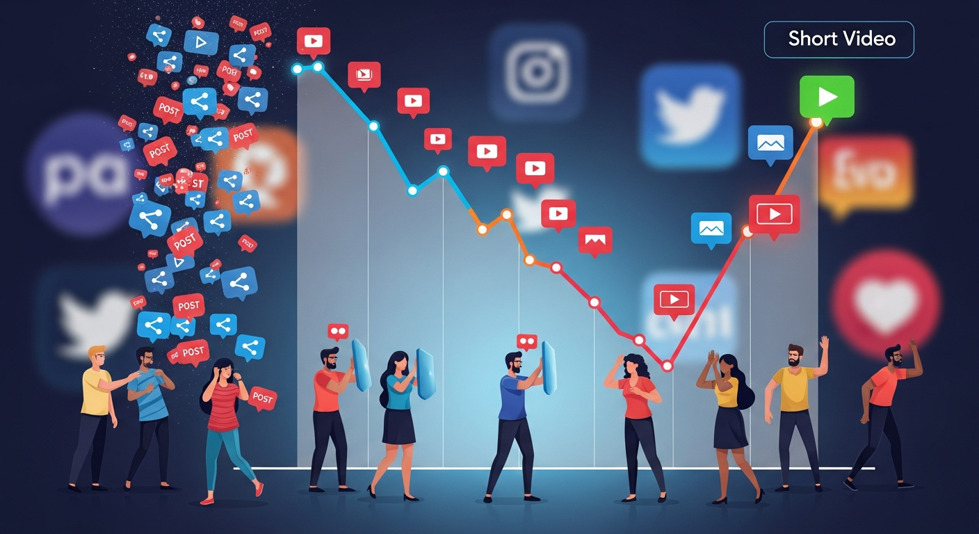 SNSで「投稿」が激減?ショート動画台頭とユーザーの「デジタル自己防衛」が招くSNSの変容