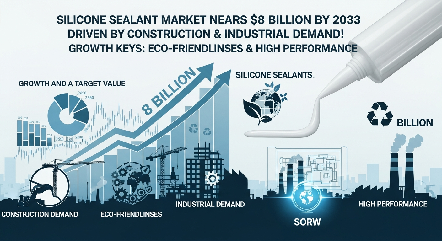 シリコーンシーラント市場、建設・産業需要で2033年までに80億ドル目前!成長の鍵はエコと高機能化