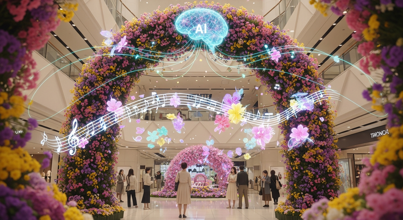 AIが韓国百貨店キャンペーンを革新：音楽と花で彩る「Spring Playlist」の舞台裏