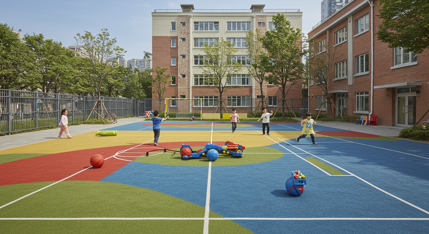 レゴとナイキが上海の小学校を遊びとスポーツのハブに変えた！子供たちの創造性を育む遊び場デザインの秘密