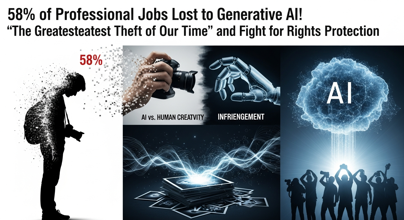 生成AIでプロの仕事58%が喪失!写真家たちが語る「現代最大の窃盗」の実態と権利保護への闘い