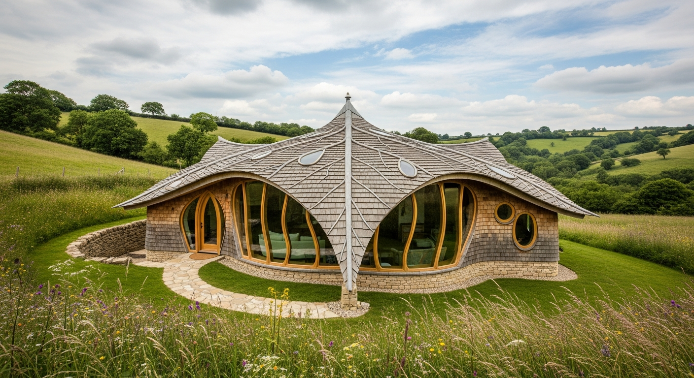 コッツウォルズの葉の家:自然と調和するオフグリッド建築の未来
