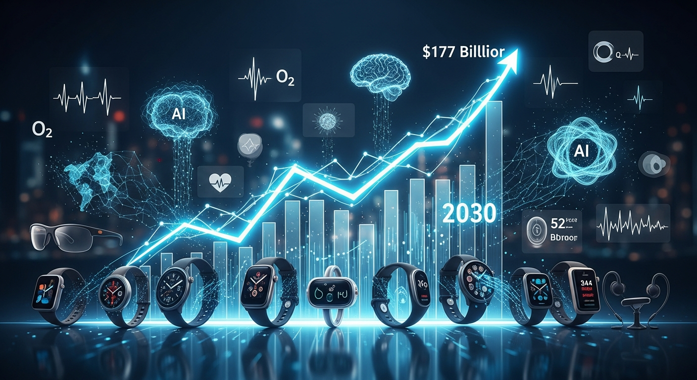 AIと健康トラッキングがウェアラブル市場を席巻、2030年には1770億ドル規模へ