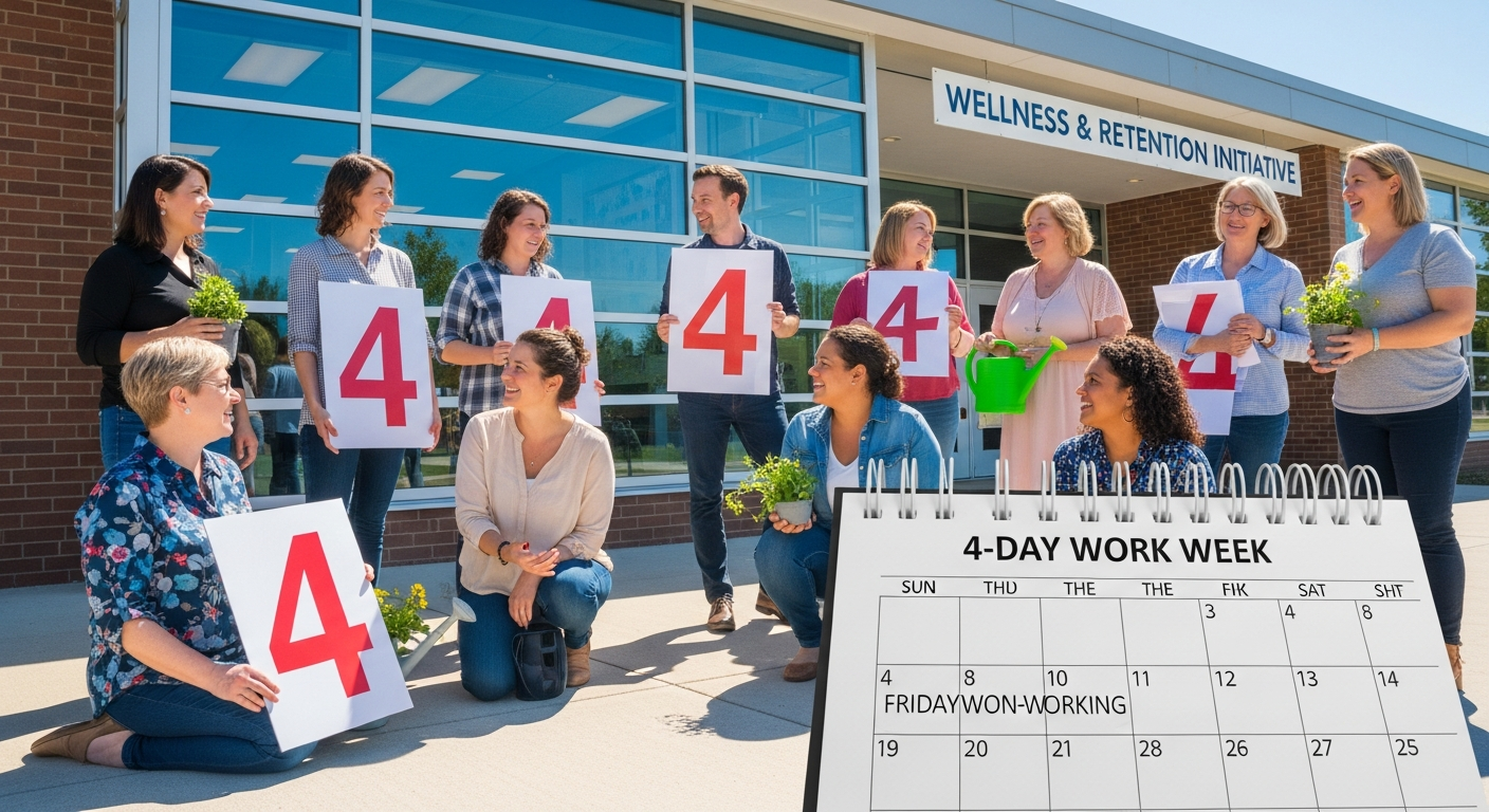 教師の燃え尽き防止と定着率向上へ：学校での4日間勤務制トライアル導入を求める声