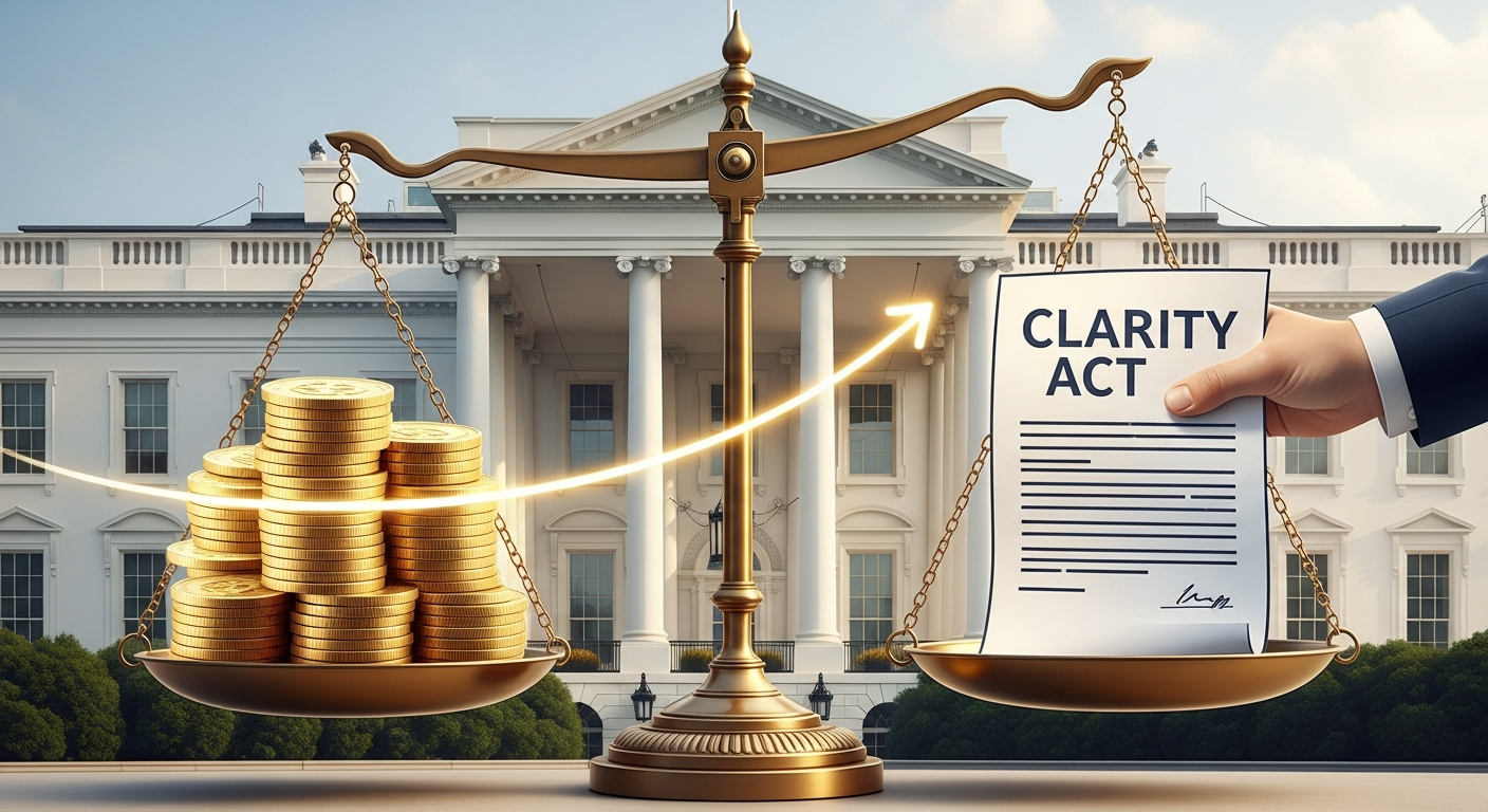 ホワイトハウス主導で進むステーブルコイン利回り規制、CLARITY法案への道筋