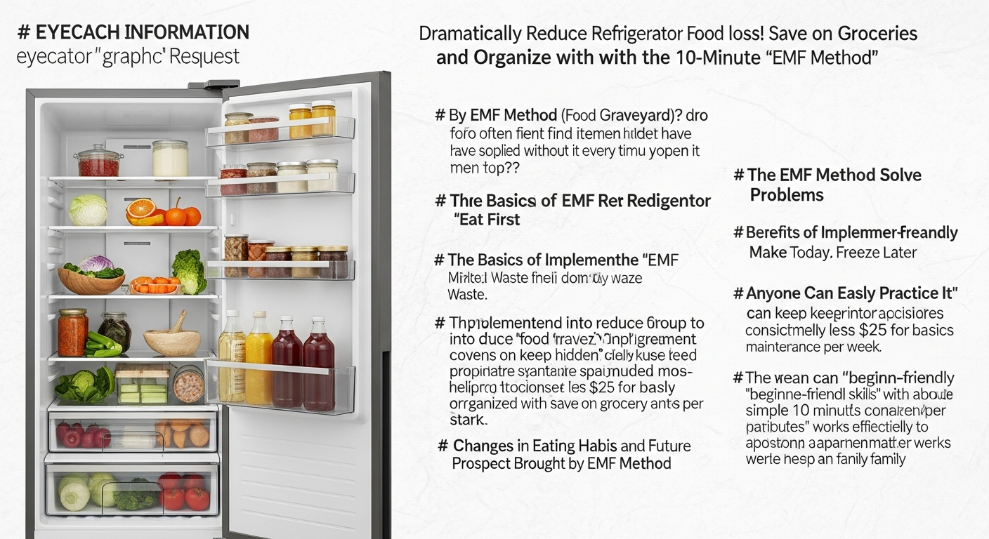 冷蔵庫の食材ロスを劇的削減!10分でできる「EMFメソッド」で食費も節約&整理整頓
