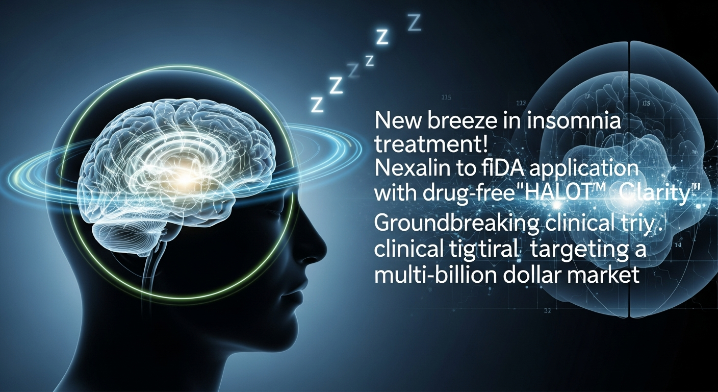不眠症治療に新風!Nexalin、薬を使わない「HALO™ Clarity」でFDA申請へ - 数十億ドル市場を狙う画期的臨床試験