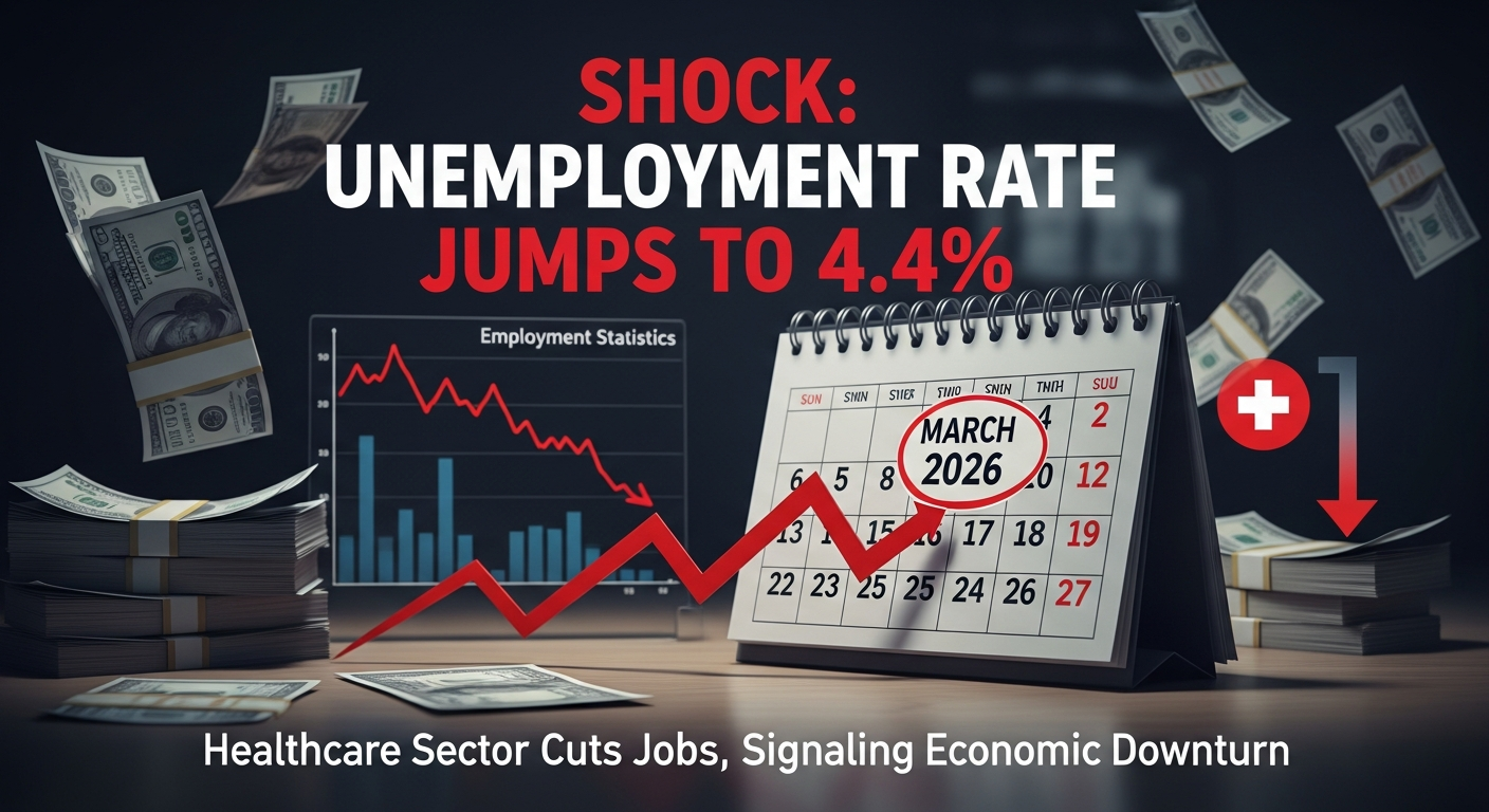 米雇用統計に衝撃：失業率4.4%へ悪化、医療セクターも減員で示唆される「景気後退の予兆」