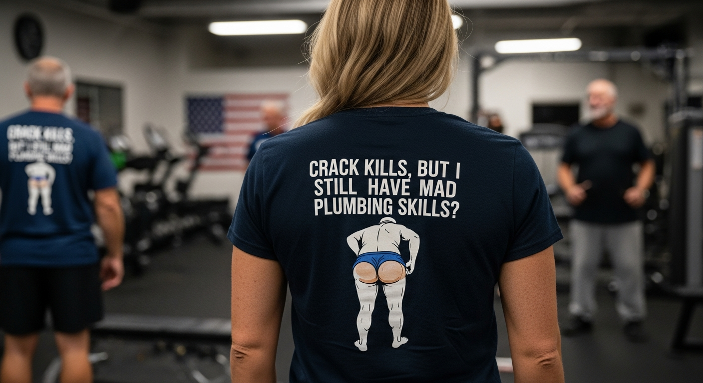 フロリダ女性、父親のTシャツでジムへ。褒められた裏に隠された「衝撃メッセージ」に赤面!