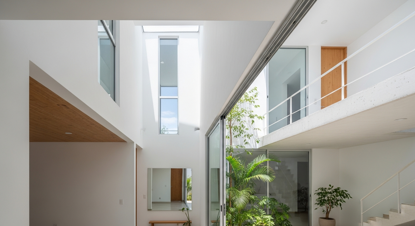 わずか105㎡の衝撃。メキシコの静かな白い家が「広さ」を感じさせる巧妙な設計手法