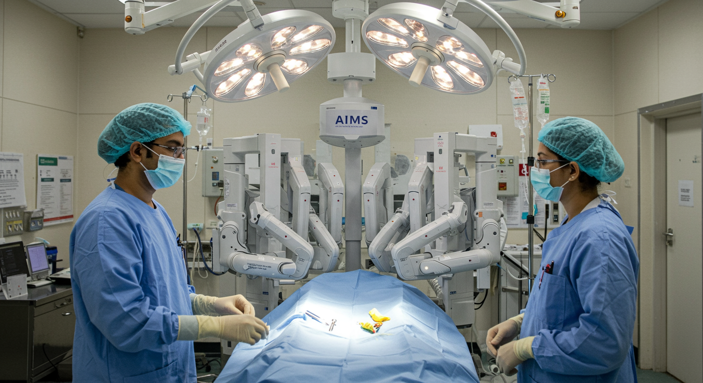 AIIMSデリー、ロボット手術でがん治療に革命：無料・高精度医療で患者負担を軽減