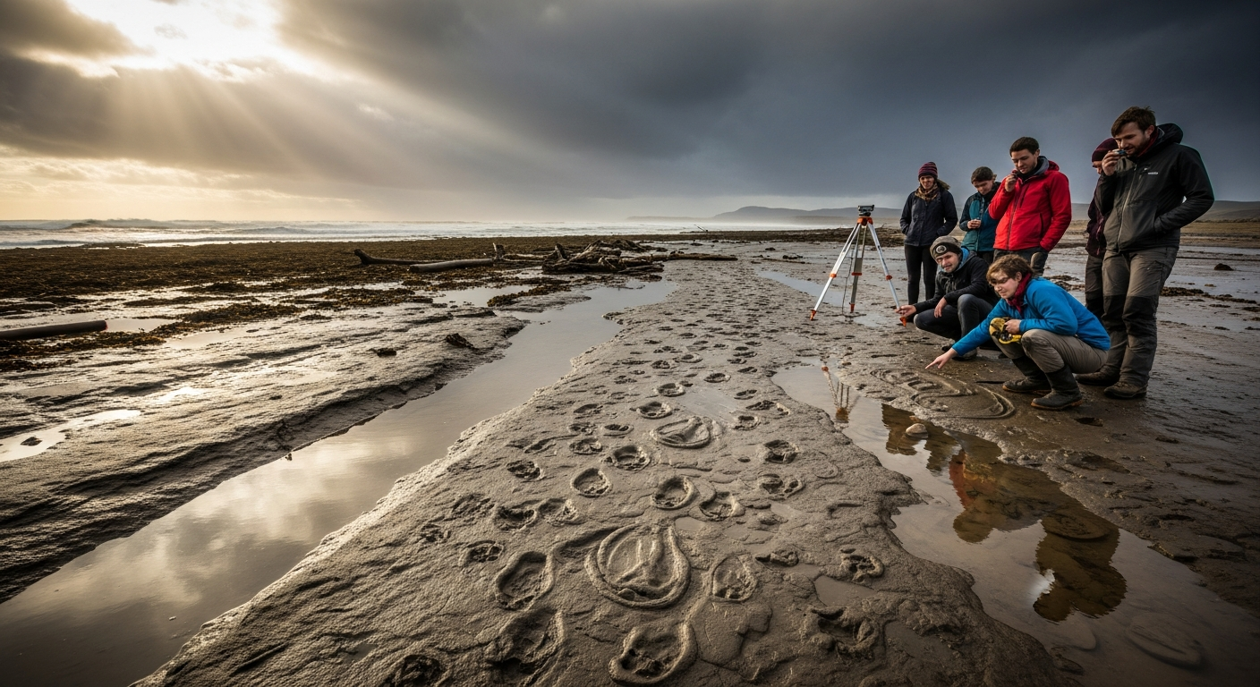 スコットランドで2000年前の足跡道発見！嵐がもたらした貴重な古代の遺産
