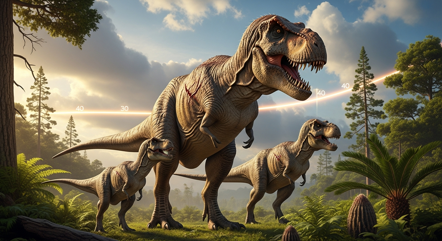 ティラノサウルス・レックスの驚くべき成長戦略:40歳まで成長し続けた「王」の秘密