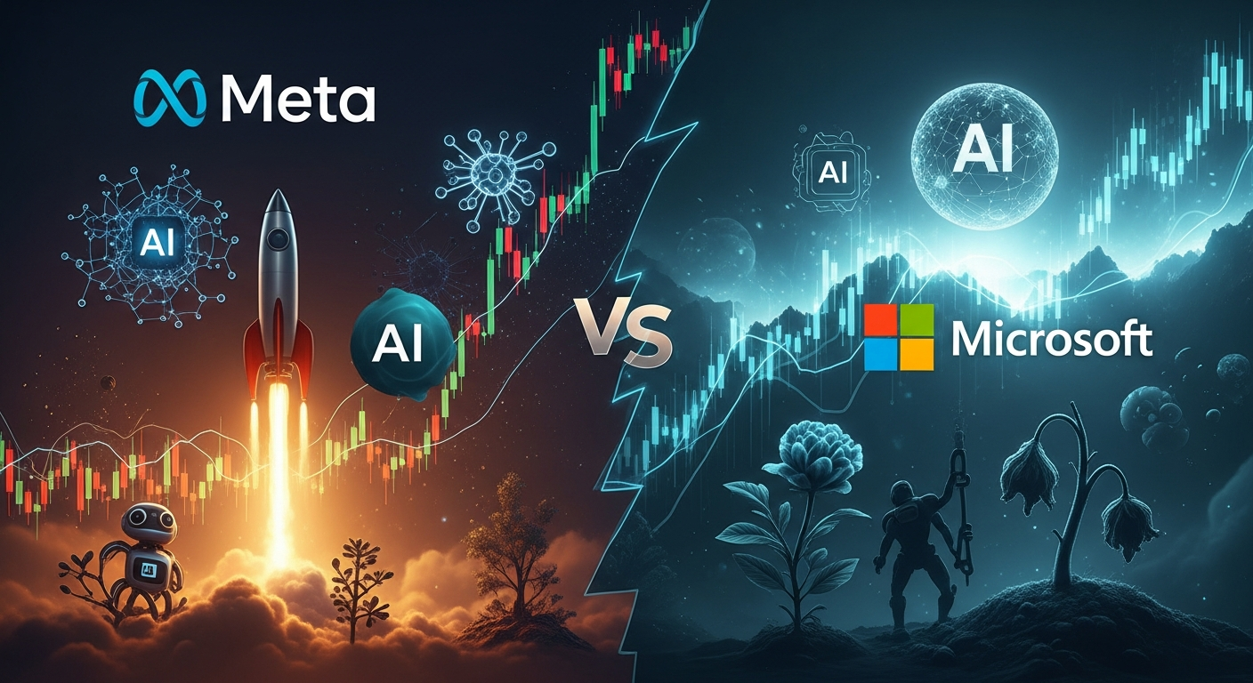 AI投資の成否が分ける、大手テック企業の株価動向:メタ躍進とマイクロソフトの課題