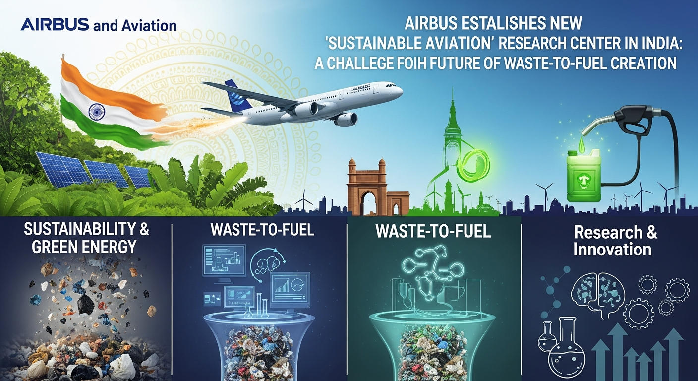 エアバス、インドで廃棄物由来SAF研究の新拠点を設立：持続可能な航空の未来へ