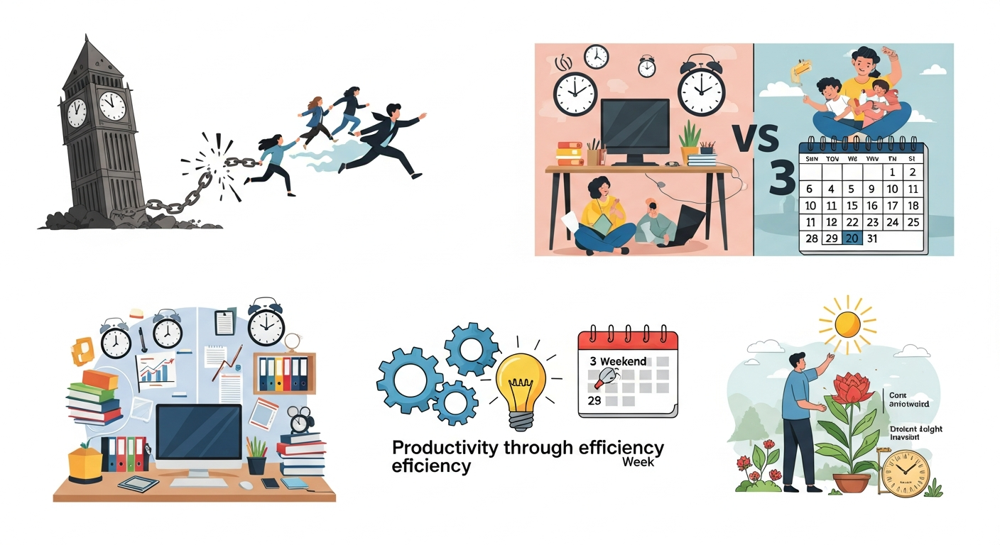 週4勤務で生産性が上がる?長時間労働という「古い呪縛」を解く新しい働き方の真実