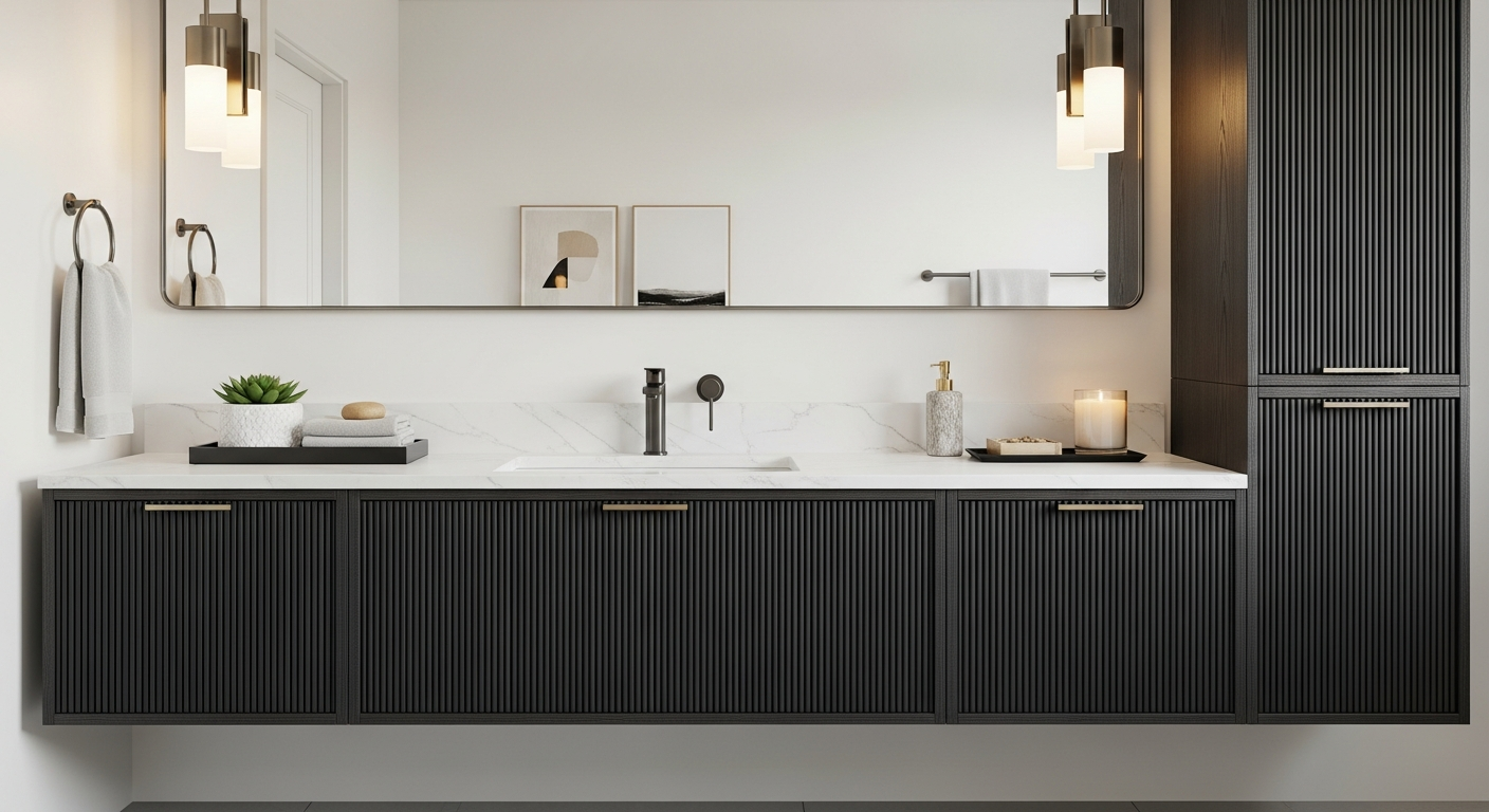 たった210ドルで洗面所を高級ホテルのように変身!IKEA BESTÅ活用のDIY術