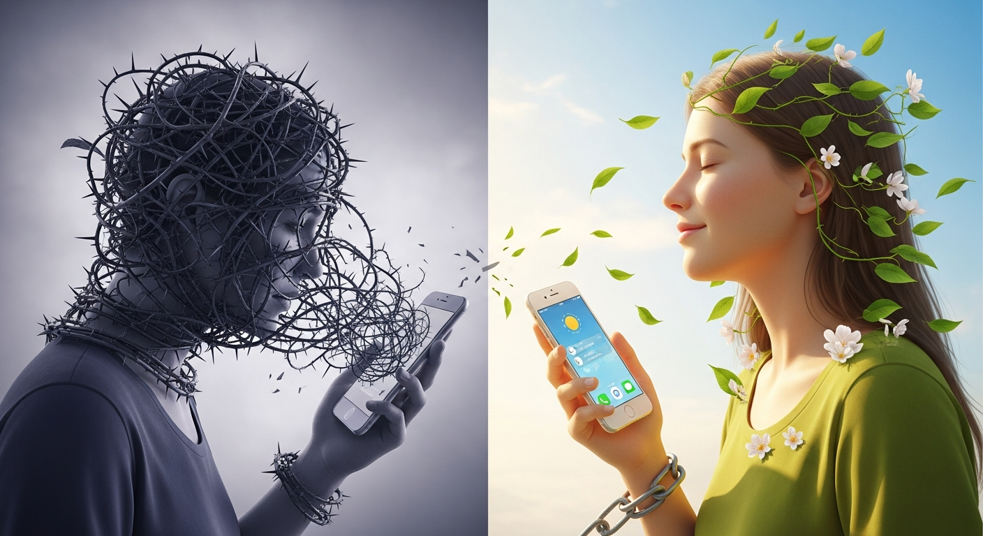 【衝撃】SNS断ち1週間で不安・うつ病が激減！スマホはOK、鍵は「中毒性の高いアプリ」にあった