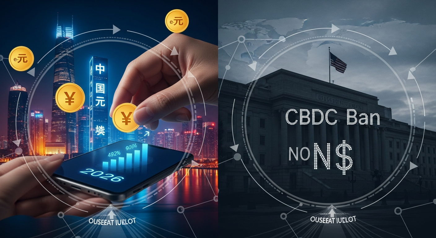 中国、2026年からデジタル人民元に利息支払い導入へ:米国のCBDC禁止との対比と今後の展望