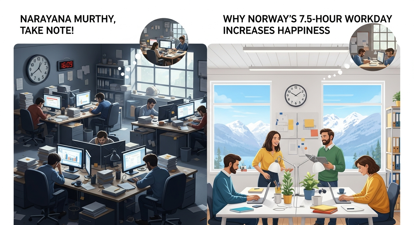 「ナルハナ・ムルティ、注目！」ノルウェーの7.5時間労働制が幸福度を高める理由