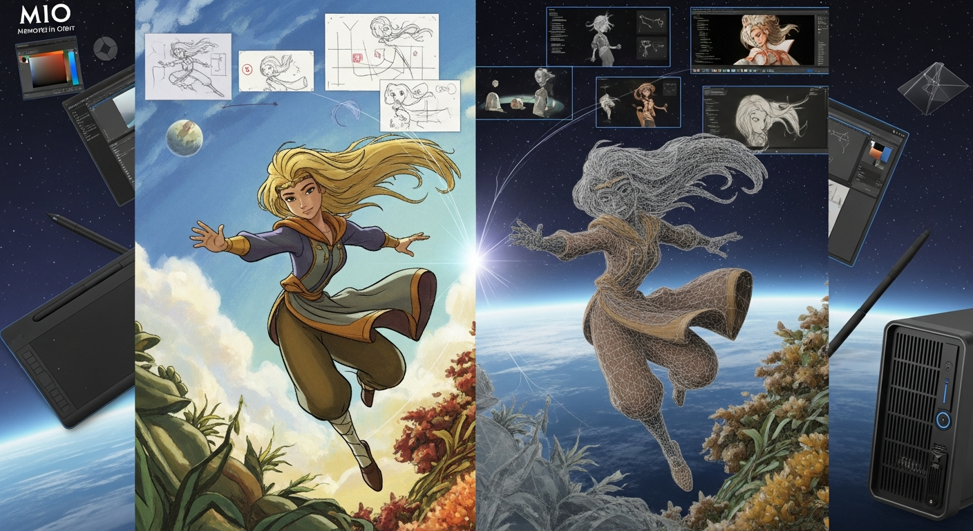 『MIO: Memories in Orbit』開発秘話：手描きアニメーションと3D融合が生む、驚異のビジュアル表現