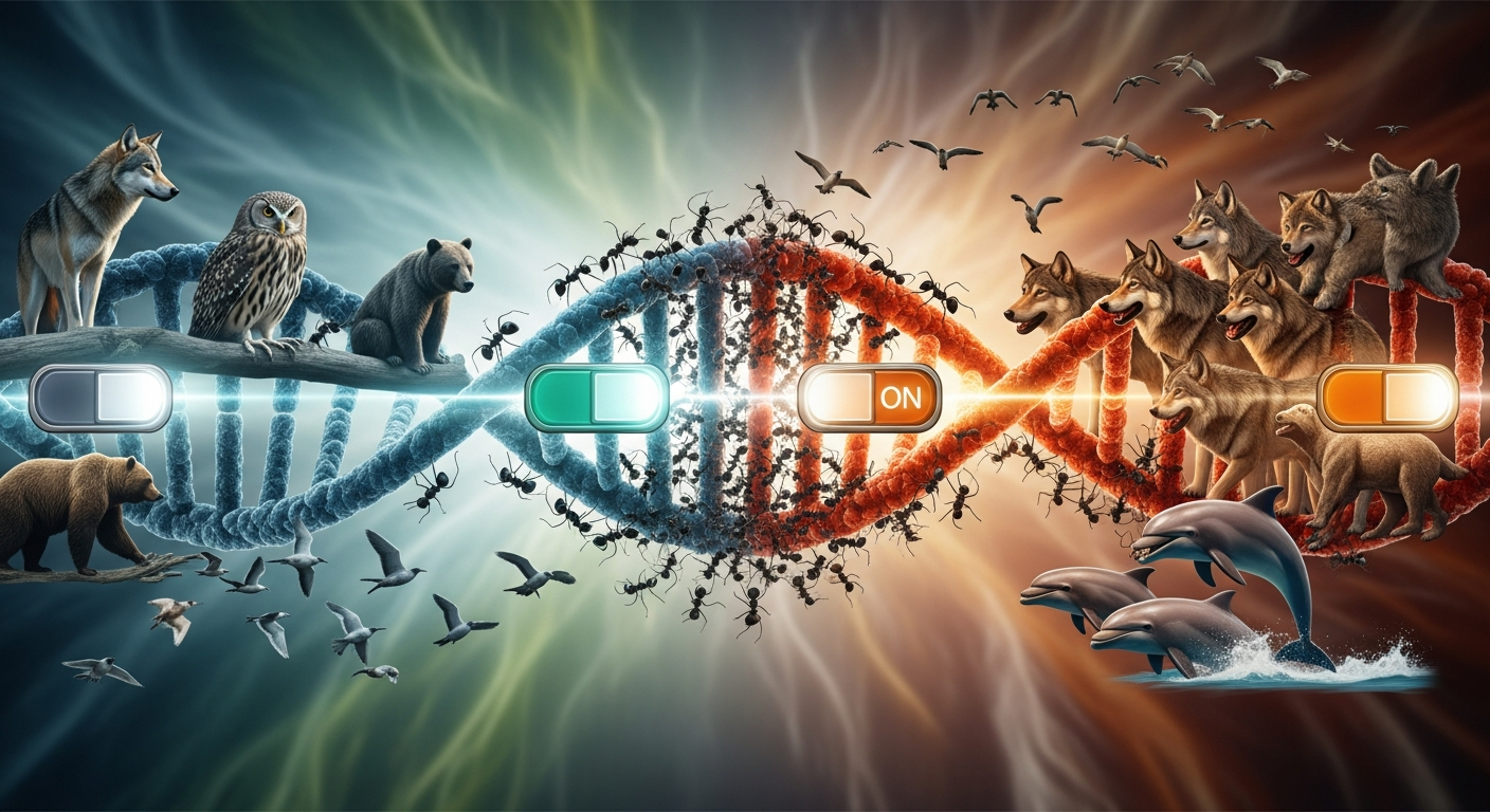 なぜ動物の社会性は決まるのか?遺伝子の「スイッチ」が解き明かす進化の秘密