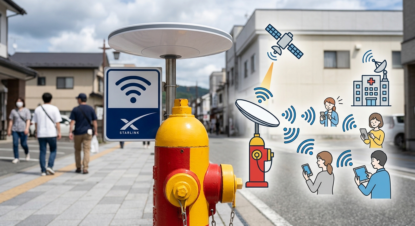 日本の消火栓がWi-Fi基地局に?Starlink活用実験の裏側と「インフラ再定義」の未来