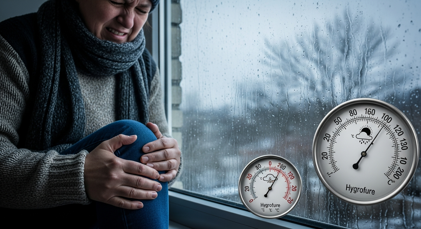 冬の関節痛、気温ではなく「湿度」と「気圧」が犯人だった!最新研究が解明した驚きのメカニズム