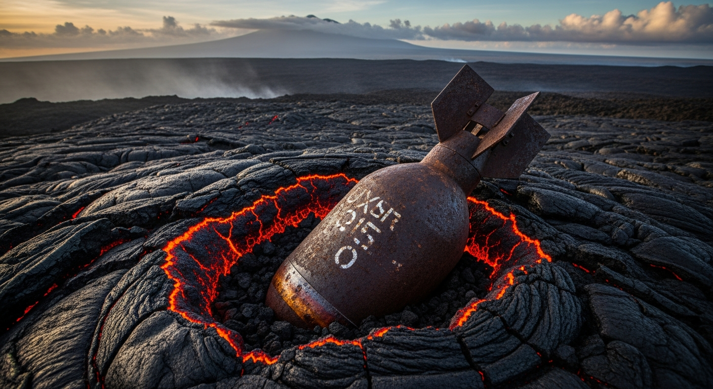 ハワイのマウナ・ロアで発見!第二次世界大戦の「未爆弾」が明かす、溶岩流阻止作戦の意外な真実