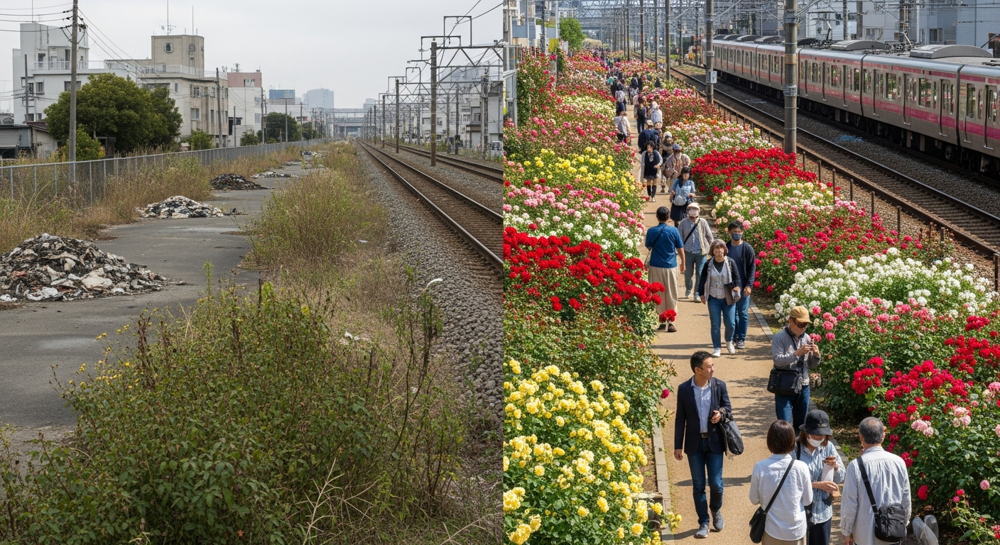 ゴミ捨て場が花の楽園に!大塚「バラロード」が示す、住民主体の奇跡的なまちづくり