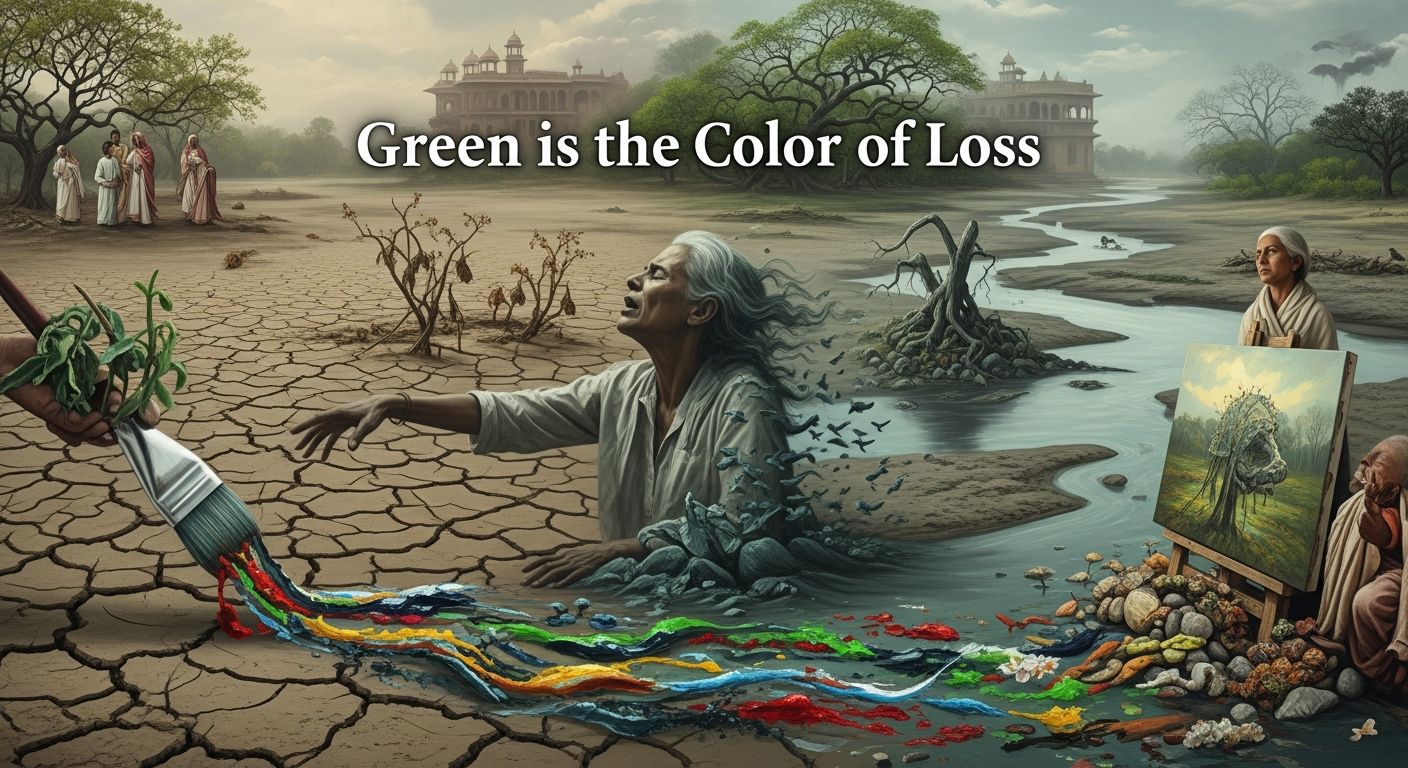 「緑は喪失の色」:気候変動と環境悲嘆に立ち向かうインドのアーティストたち
