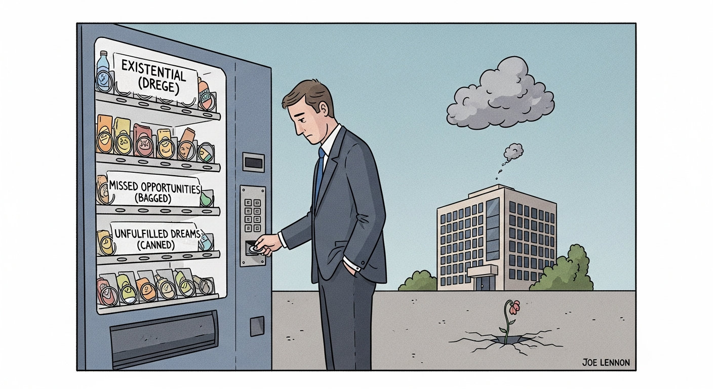 日常に潜むダークユーモア：ジョー・レノンの風刺に富んだ1コマ漫画集