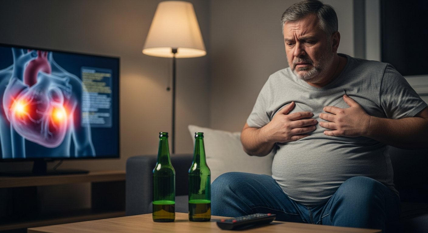 「ビール腹」は心臓に深刻なダメージを与える可能性:最新研究が示す内臓脂肪のリスク