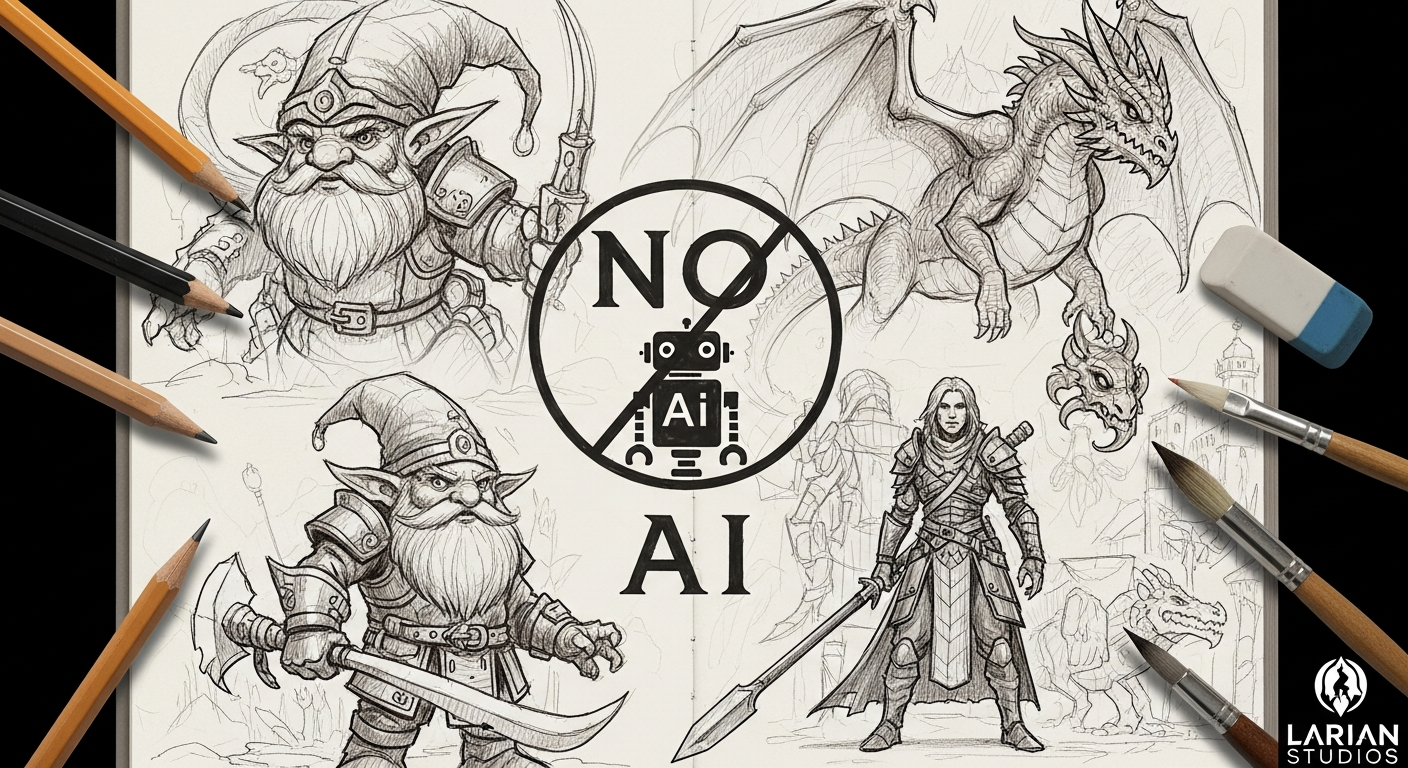 Larian Studios、Divinityシリーズ最新作でのAI生成アート不使用を明言 - オリジナリティへのこだわりと今後のAI活用指針