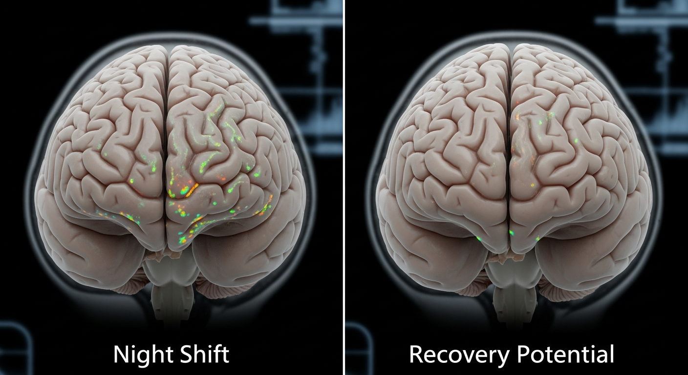 夜勤が脳に与える影響とは?最新の大規模調査でわかった「萎縮」の真実と回復の可能性