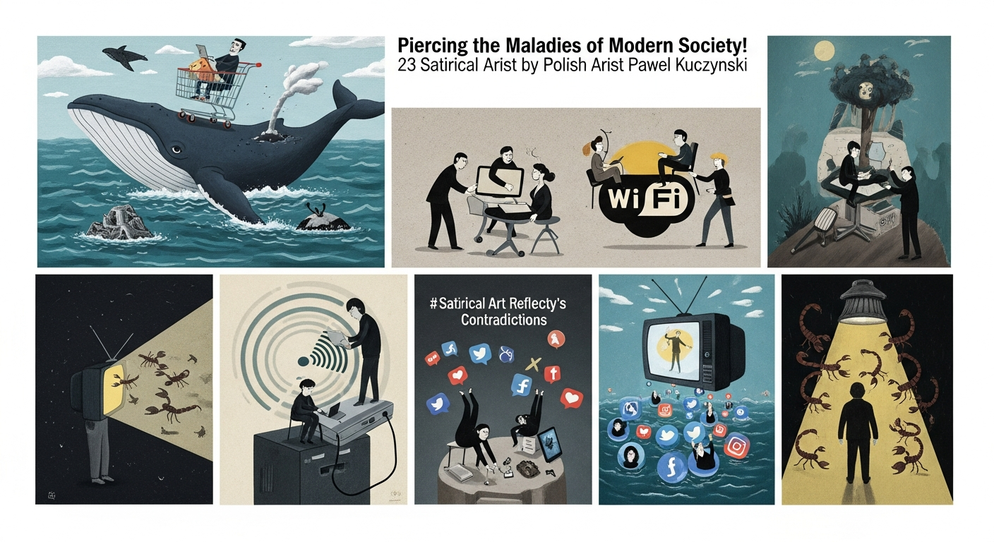 現代社会の病巣を突く!ポーランド人アーティスト Pawel Kuczynski の風刺イラスト23選