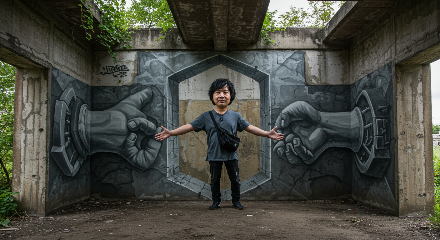 廃墟に命を吹き込む!アーティストOdeith、驚異の3Dグラフィティの世界