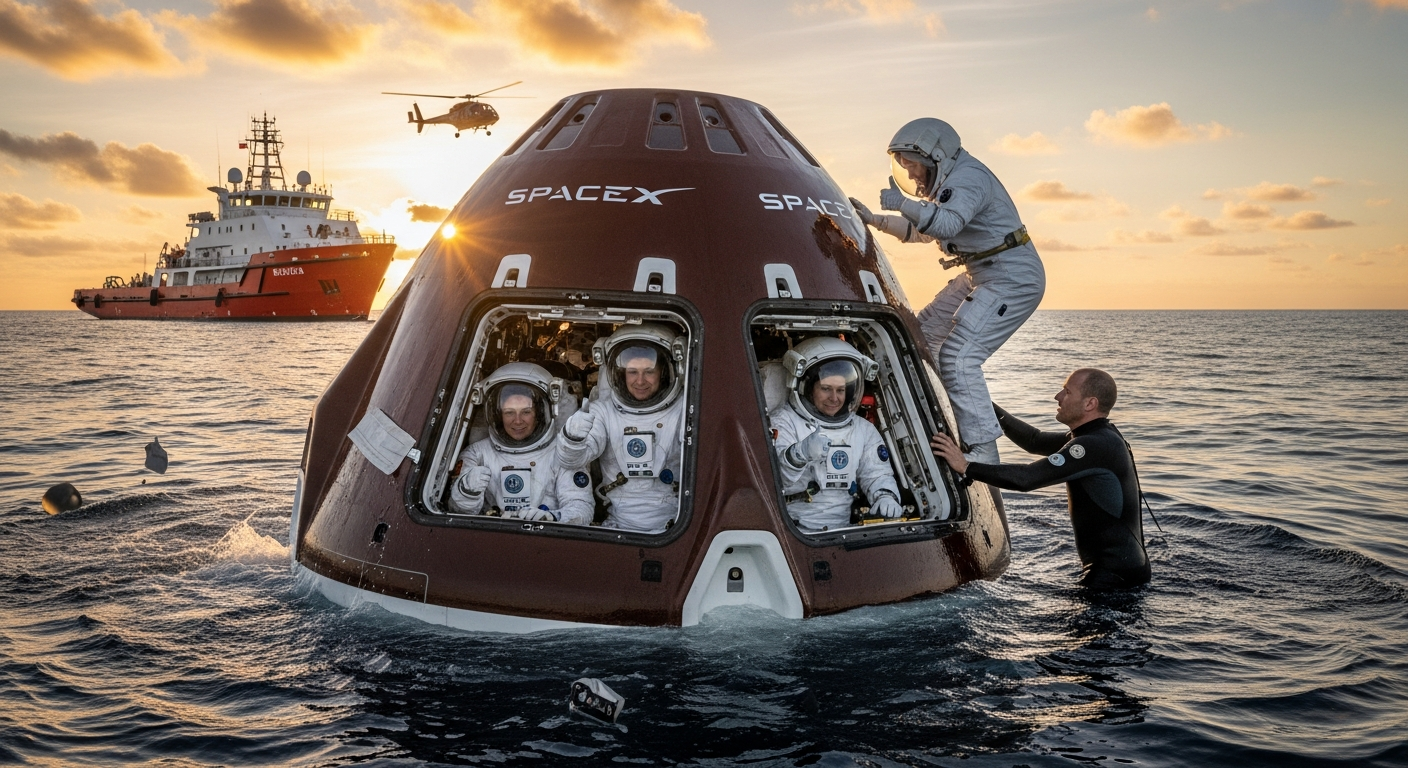 医療搬送を伴う宇宙飛行士4名、ISSから地球へ帰還 - 宇宙開発における新たな挑戦と未来への示唆