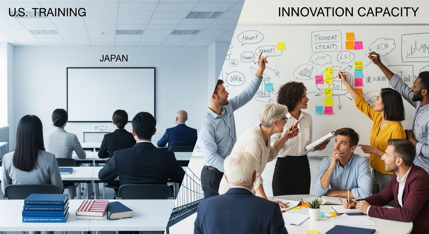 研修だけでは不十分？ 日米英3カ国調査で判明、現場の「イノベーション能力」とのギャップ